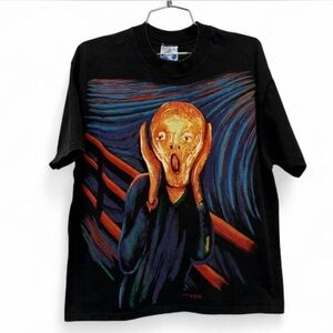 Vintage 1996 Liquid Blue Scream Art
White Tag Made in the USA The Scream black